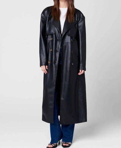 Blanknyc Faux Leather Trench Coat In Multi