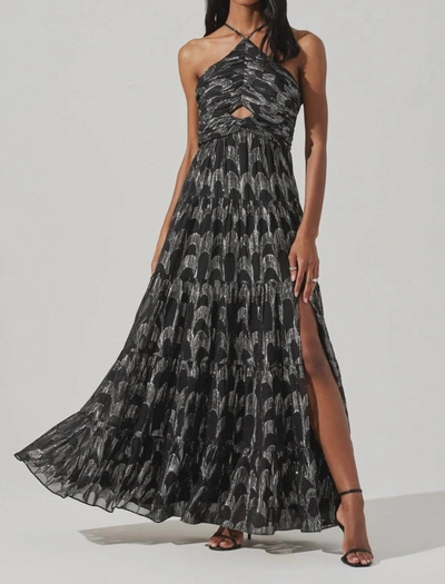 ASTR MADELINE DRESS IN BLACK SILVER