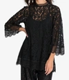 Johnny Was Starlet Lace Blouse (slip) In Black In Black