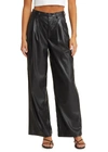Blanknyc Faux Leather Wide Leg Trousers In Multi