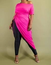 Curve Market Pink To The Point Tunic Top In Pink