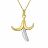 True Rocks 2 Tone Sterling Silver & Gold Plated Banana Mini Pendant