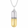 True Rocks 2 Tone Sterling Silver & Gold Plated Small Pill Pendant