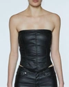 KSUBI VAMPY BUSTIER IN BLACK WAX