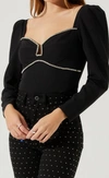 ASTR ANABELLE TOP IN BLACK