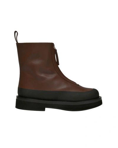 NEOUS MALMOK ANKLE BOOTS IN BROWN LEATHER