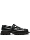 Hereu Soller Interwoven-design Leather Loafers In Black