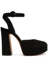 ALEXANDRE BIRMAN VITA PLATFORM SUEDE IN BLACK