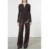 ENZA COSTA SOFT FAUX LEATHER STRAIGHT LEG PANT IN ESPRESSO