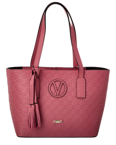 Valentino By Mario Valentino Prince Medallion Leather Tote In Pink