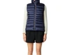 Save The Duck Womens Coral Puffer Vest In Blue Black90010 In Blue