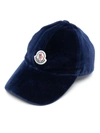 Moncler Cotton Logo Baseball Cap In Black