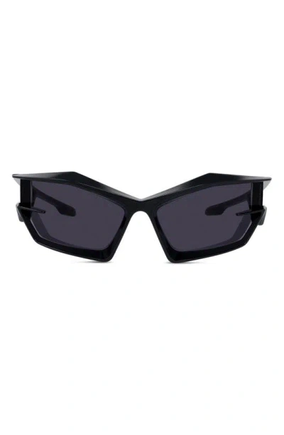 Givenchy Giv Cut 69mm Oversize Geometric Sunglasses In Matte Black Smoke