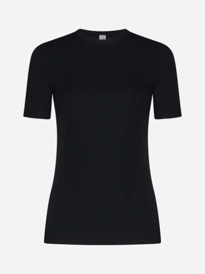 Totême Organic Cotton T-shirt In Black