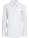 Marni Oversized White Shirt With Contrasting Logo Print In Lily White