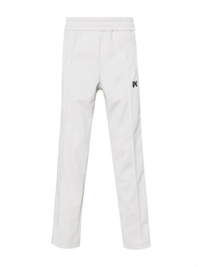 Palm Angels Monogram-embroidered Track Pants In Grey