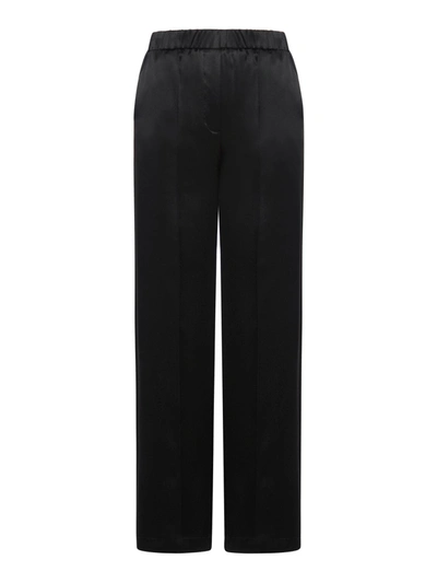 Loewe Silk Pyjama Style Trousers In Black