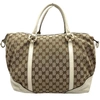 GUCCI GUCCI GG CANVAS BEIGE CANVAS TRAVEL BAG (PRE-OWNED)