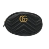 GUCCI GUCCI GG MARMONT BLACK LEATHER CLUTCH BAG (PRE-OWNED)