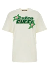 Gucci T-shirt Aus Baumwolljersey In White