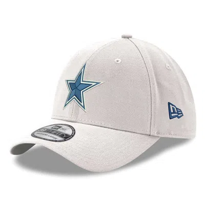 New Era Men's  White Dallas Cowboys Logo 39thirty Flex Hat