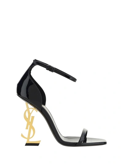 Saint Laurent Opyum Open Toe Sandals In Black