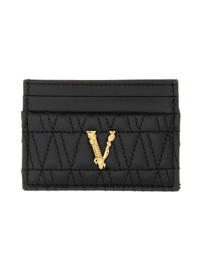 Versace Black Virtus Card Holder