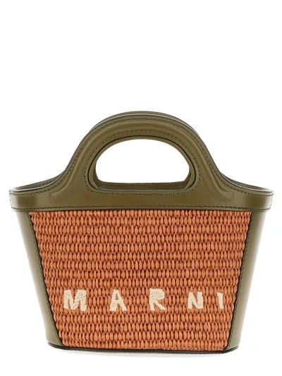 Marni Tropicalia Logo Embroidered Micro Tote Bag In Multicolour