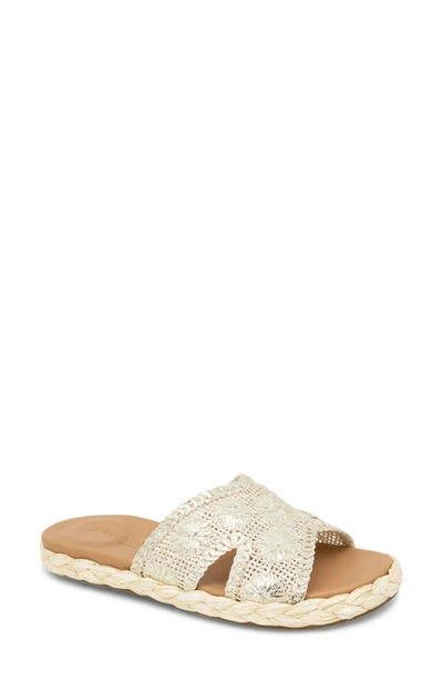 Gentle Souls By Kenneth Cole Tristan Woven Raffia Sandal In Ice Woven