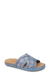 Gentle Souls By Kenneth Cole Tristan Woven Raffia Sandal In Zen Blue