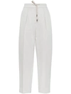 Brunello Cucinelli Straight-leg Gabardine Trousers In Chalk