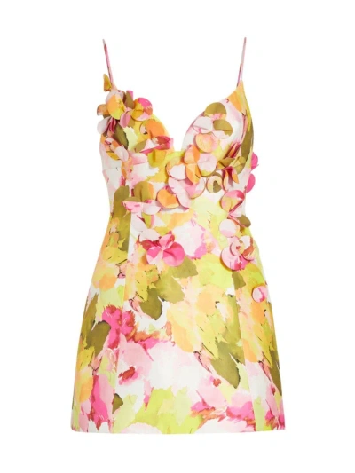 Acler Isla Floral Mini Dress In Pink