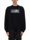 MM6 MAISON MARGIELA MM6 MAISON MARGIELA SWEATSHIRT WITH RASTERIZED ZIPPER PRINTS