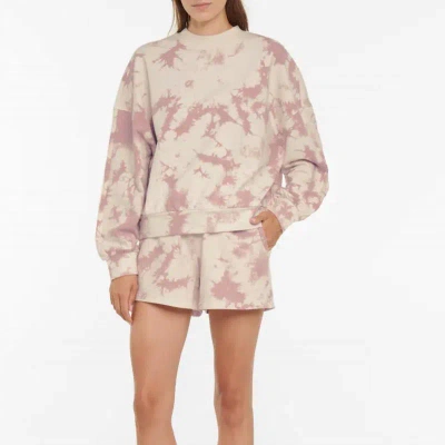 Varley Glade Short In Taupe Tie Dye In Pink