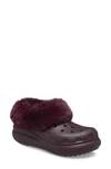 CROCS CROCS CLASSIC FUREVER CRUSH FAUX SHEARLING LINED CLOG