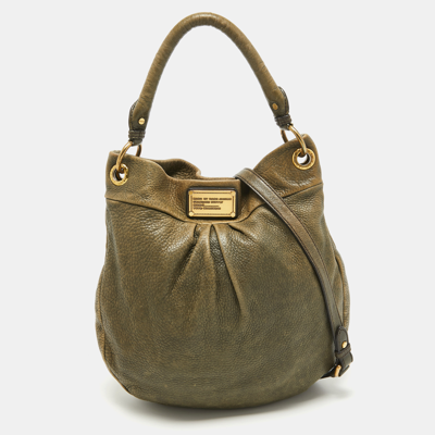 Pre-owned Marc By Marc Jacobs Olive Green Leather Classic Q Hillier Hobo