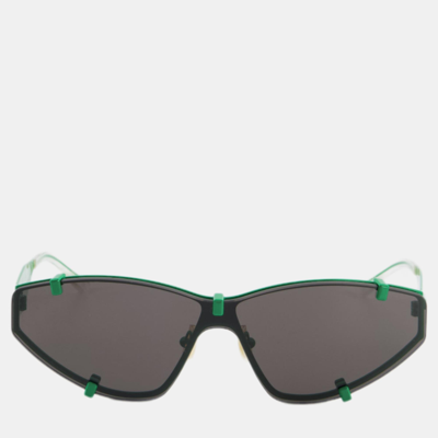 Pre-owned Bottega Veneta Black And Green Cat Eye Sunglasses