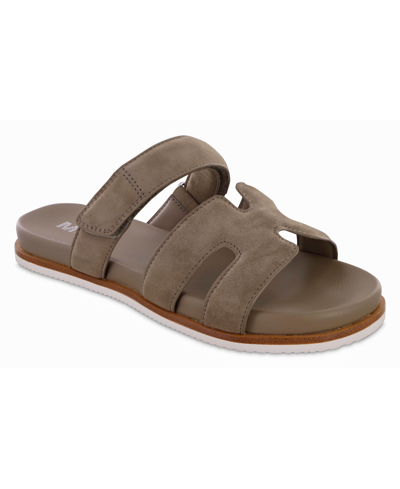 Mia Venezia Strappy Slide Sandal In Taupe