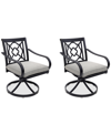 AGIO ST CROIX OUTDOOR 2-PC SWIVEL CHAIR BUNDLE SET