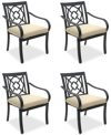 Agio St Croix Outdoor 4-pc Dining Chair Bundle Set In Straw Natural