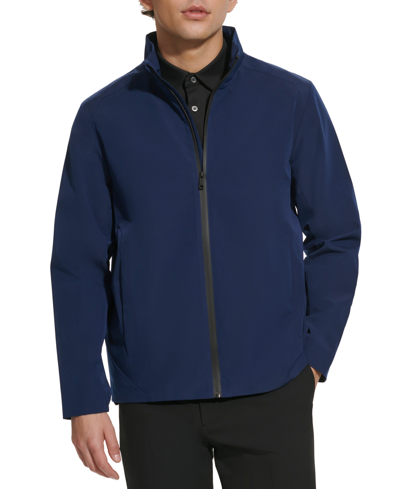 Dkny Men's Storm Full-zip Soft Shell Jacket In Navy