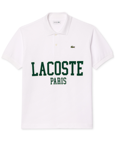 Lacoste Men's Classic-fit Short Sleeve Logo Polo Shirt In Blanc