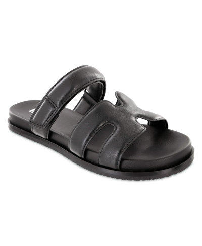 Mia Venezia Strappy Slide Sandal In Black