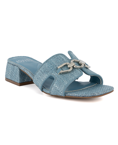 Jones New York Women's Unsa Block Heel Slide Sandals In Light Blue