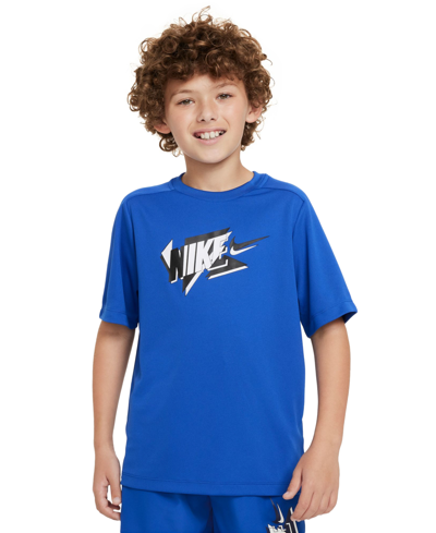 Nike Kids' Big Boys Multi Dri-fit Short-sleeved T-shirt In Game Royal