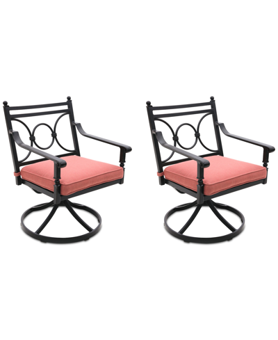 AGIO WYTHBURN MIX AND MATCH SCROLL OUTDOOR SWIVEL CHAIRS, SET OF 2, CREATED FOR MACY'S