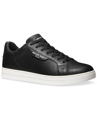 Michael Kors Keating Leather Trainer In Black