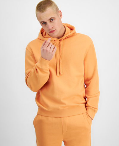 Hugo By  Boss Men's Relaxed-fit Hooded Sweatshirt In Medium Orange