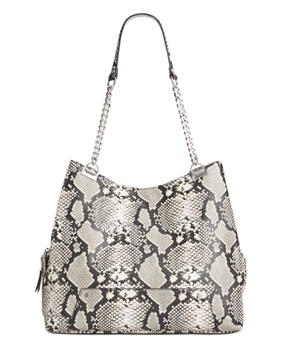 Inc International Concepts Trippii Chain Tote, Created For Macy's In Snake,silver