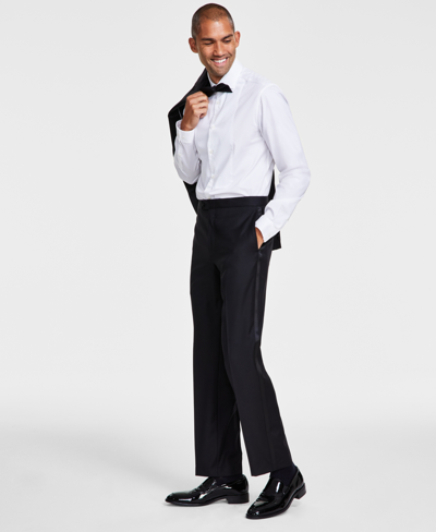Michael Kors Men's Classic-fit Stretch Tuxedo Pants In Black